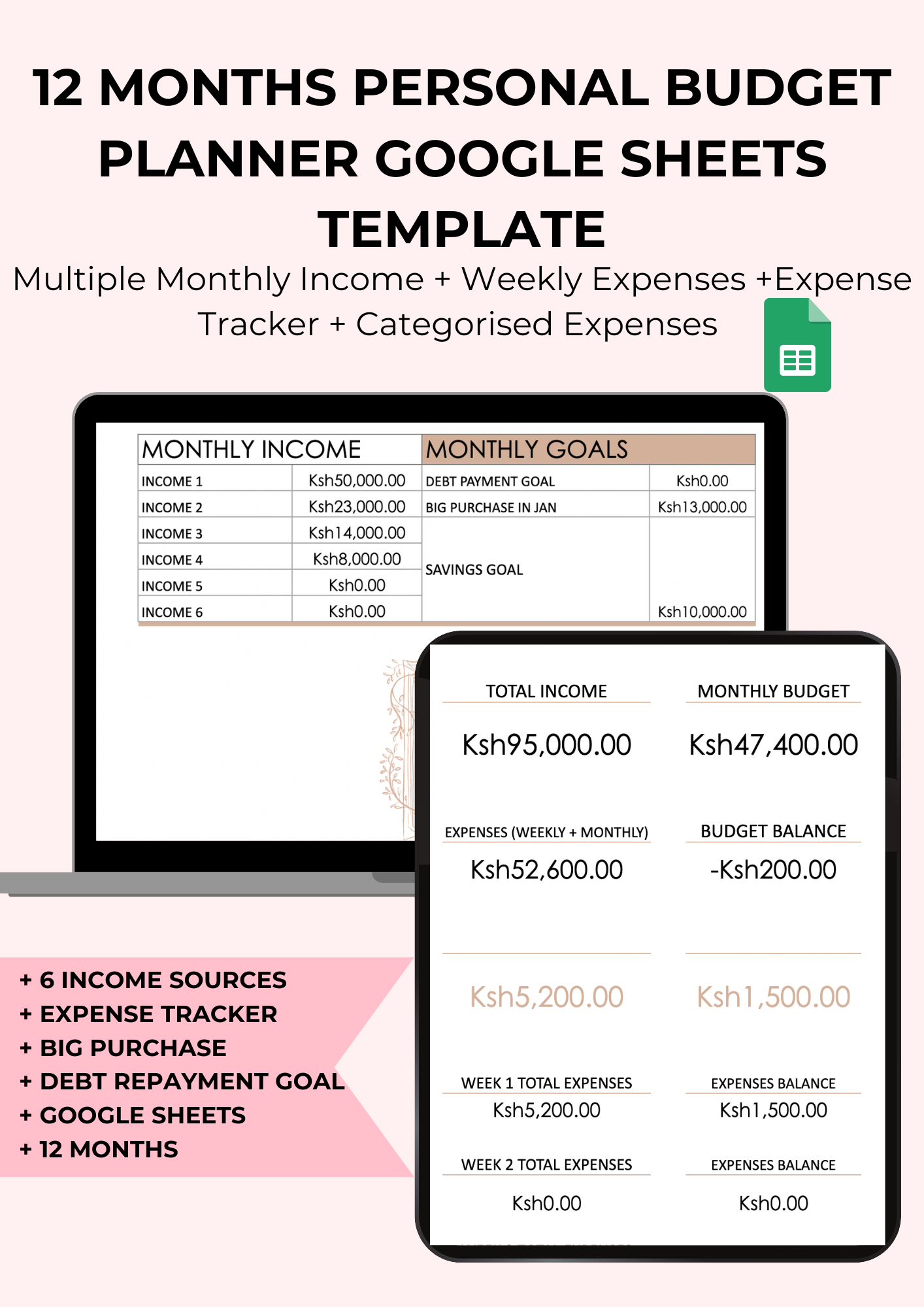 ALL IN ONE EXCLUSIVE BUNDLE (3 WORKBOOKS & 2 GOOGLE SHEETS TEMPLATES)